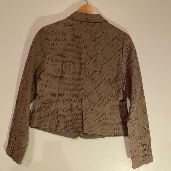 Simply Vera Patterned Blazer - Olive Green - Picture 4 of 5